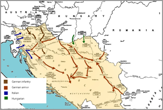 German invasion of Yugoslavia in April, 1941