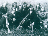 Slovene Partisans, May 1943 (presumably posed in an atypical gender distribution)