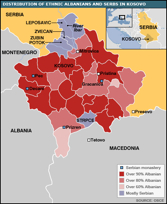 Distribution of ethnicities in Kosovo (apparently as of early 2008)