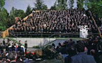 Tito's funeral, May 1980. The grandstand is full of international representatives.