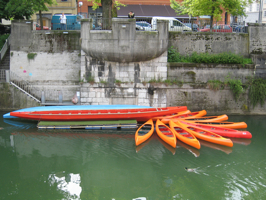 Boat landing on the Ljubljanica