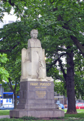 Bust of Franc Miklošić in the park named for him