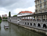 Plečnik's colonnade and arches, from the Triple Bridge