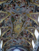 Nave ceiling painted in Illusionist style by Giulio Quaglio, 1700s or 1720s
